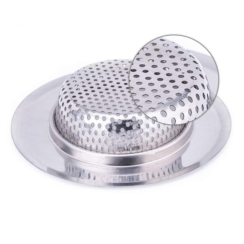 CORNERJOY 4.5 Inch Diameter Rim Heavy Duty Stainless Steel Kitchen Sink Basket Strainer, Large (Pack of 2) - Image 3